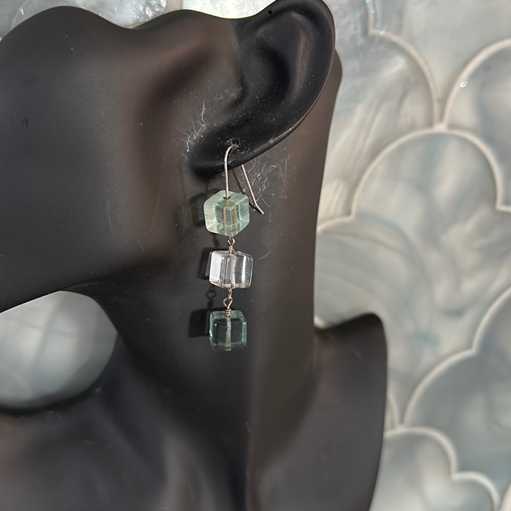 Ombr Cube Earring